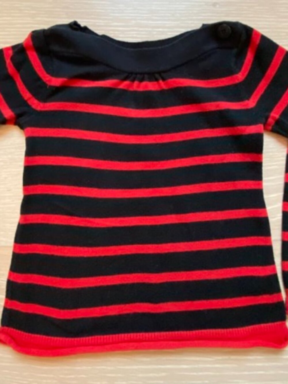 Baby Gap, 12-18 months,  Navy/Red striped soft cotton sweater